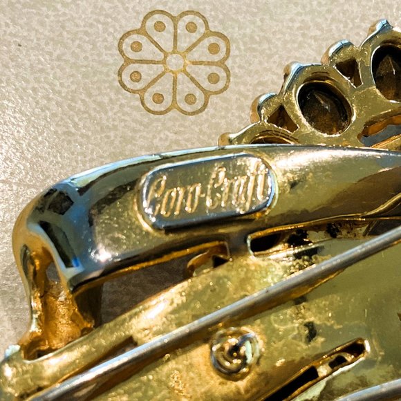 Coro Craft Sterling Retro Rhinestone Fur Clip - Picture 9 of 11